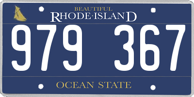 RI license plate 979367