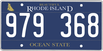 RI license plate 979368