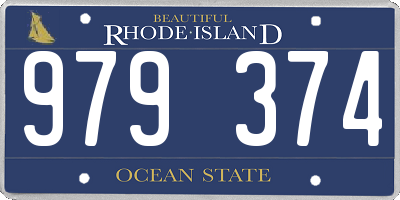 RI license plate 979374