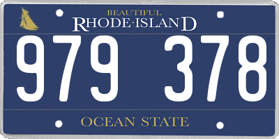 RI license plate 979378