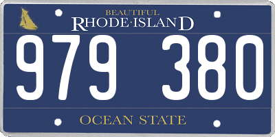 RI license plate 979380