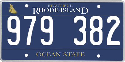 RI license plate 979382