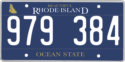 RI license plate 979384