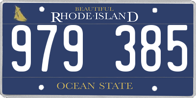 RI license plate 979385