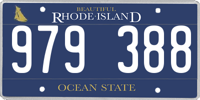RI license plate 979388