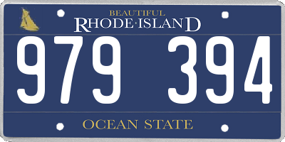 RI license plate 979394