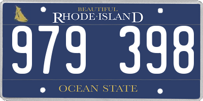 RI license plate 979398