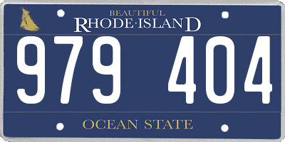 RI license plate 979404