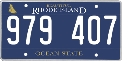 RI license plate 979407