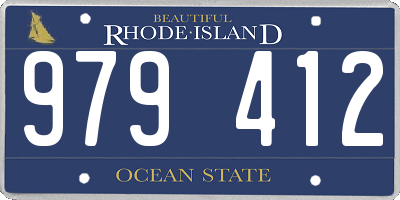RI license plate 979412