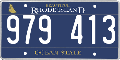 RI license plate 979413