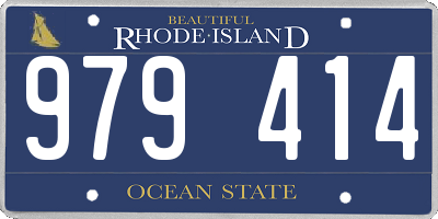 RI license plate 979414