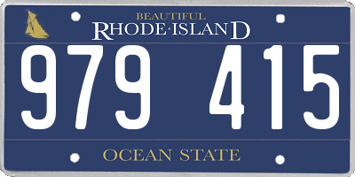 RI license plate 979415