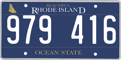 RI license plate 979416