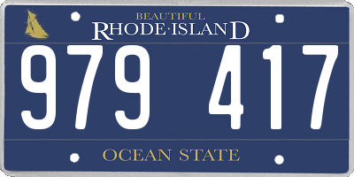 RI license plate 979417