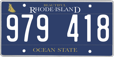 RI license plate 979418