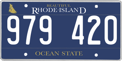 RI license plate 979420