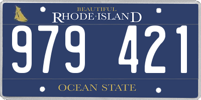 RI license plate 979421