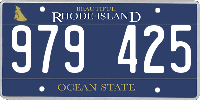 RI license plate 979425