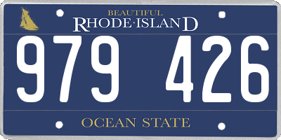 RI license plate 979426