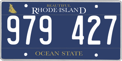 RI license plate 979427