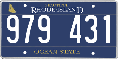 RI license plate 979431