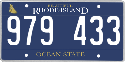 RI license plate 979433