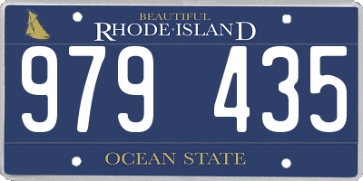 RI license plate 979435