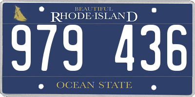 RI license plate 979436