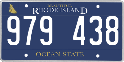 RI license plate 979438