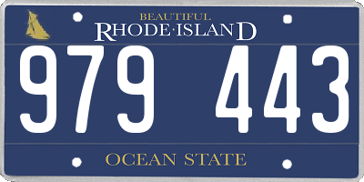 RI license plate 979443