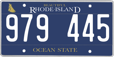 RI license plate 979445