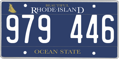 RI license plate 979446