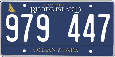 RI license plate 979447