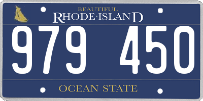 RI license plate 979450