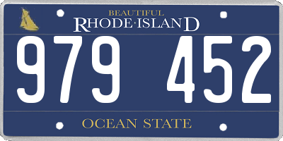 RI license plate 979452