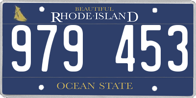 RI license plate 979453