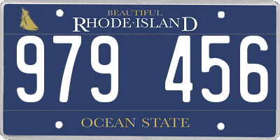RI license plate 979456