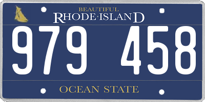 RI license plate 979458