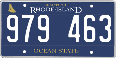 RI license plate 979463