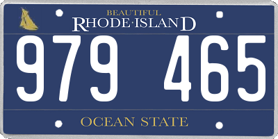 RI license plate 979465