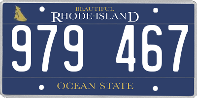 RI license plate 979467