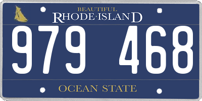 RI license plate 979468