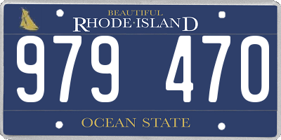 RI license plate 979470