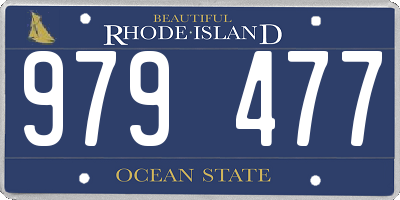 RI license plate 979477