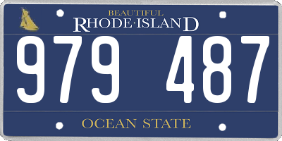 RI license plate 979487