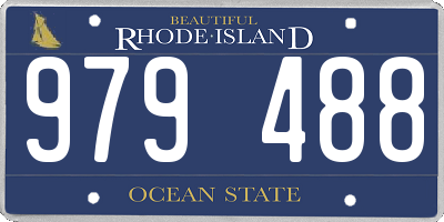 RI license plate 979488