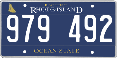 RI license plate 979492