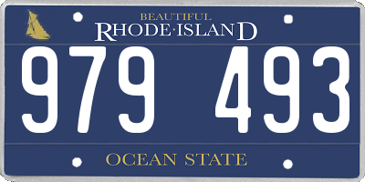 RI license plate 979493