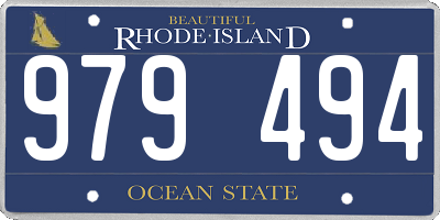 RI license plate 979494